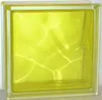 Стеклоблок Волна желтый 190*190*80 Glass Block