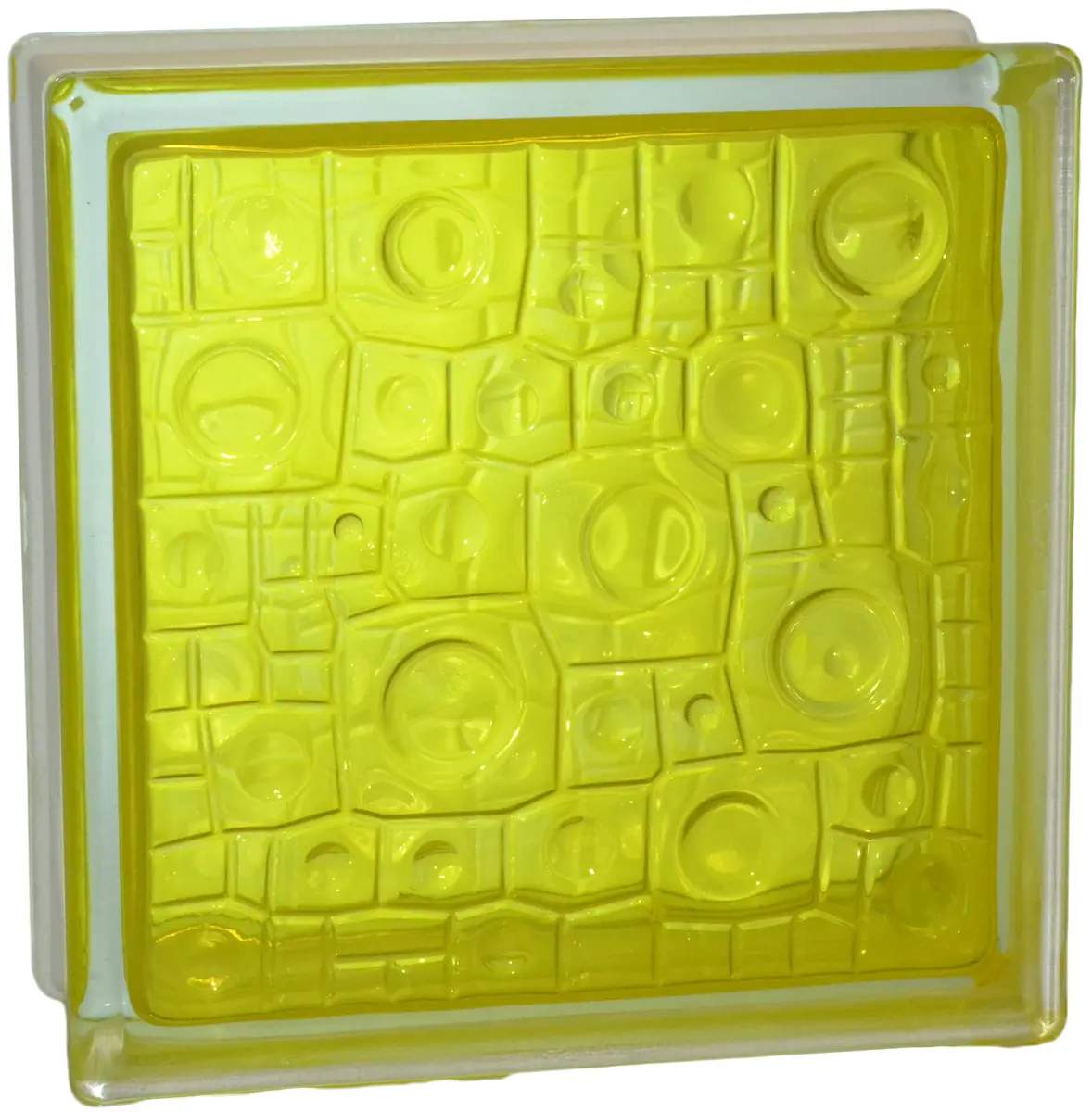 Стеклоблок Губка желтый 190*190*80 Glass Block