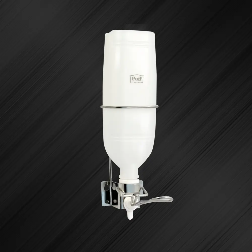 Дозатор локтевой для жидкого мыла и дез. растворов Puff-8192 белый, пластик, 1000 мл
