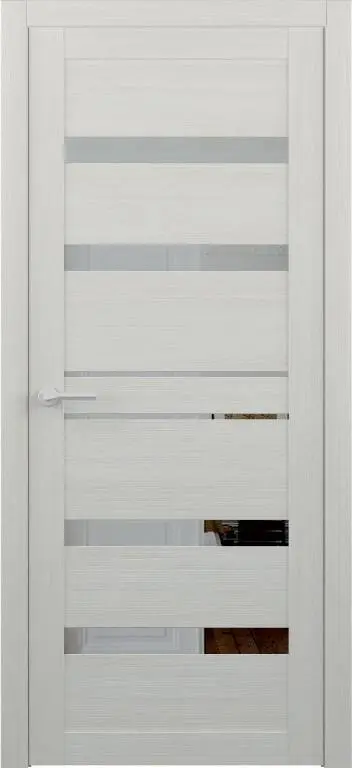 Полотно дверное кипарис белый Эко-шпон зеркало 700*2000*40 ФРЕГАТ