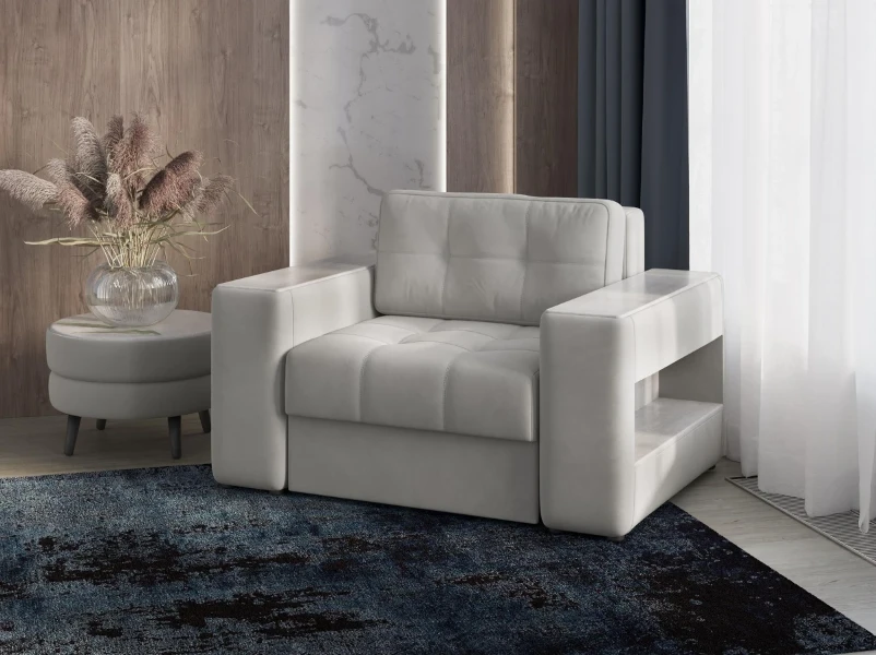 Фото для Кресло-кровать Доро (Светло-серый/Холст белый)