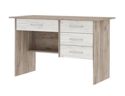 Фото для Стол письменный Сити (Дуб крафт белый/дуб крафт серый)