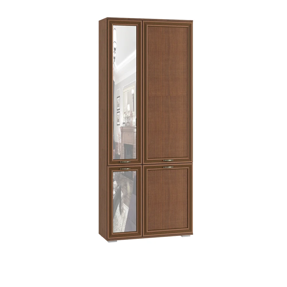 Шкаф комбинированный Ливорно с зеркалом ЛШ-9 (Орех донской)