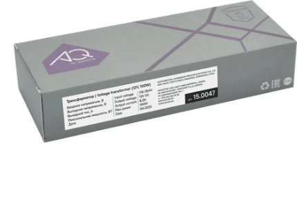 Фото для 15 0047 Трансформатор компактный (мет) 220V\12V. IP20. 100W AQ