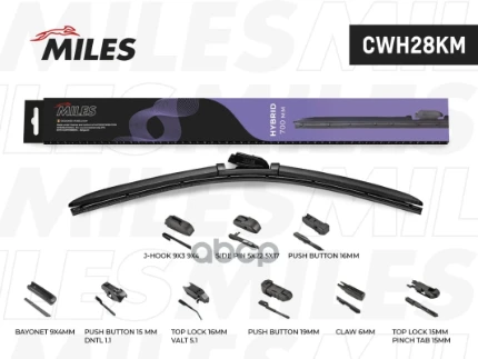 Фото для Щетка Стеклоочистителя 700Mm (Miles) Cwh28km Miles арт. CWH28KM