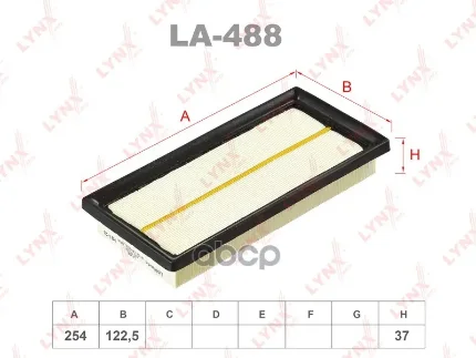 Фото для Фильтр Воздушный A-1034 Lynxauto La-488 LYNXauto арт. LA-488