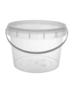 Фото для Ведро 0,8 л прозрачное с крышкой 1/300