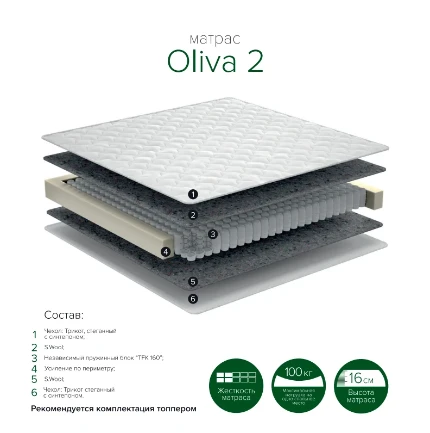 Фото для Матрас Oliva 2 1,2*2,0