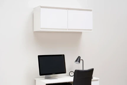 Фото для Челси Полка навесная (Антресоль малая) (Белый глянец холодный, Белый) МИФ