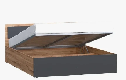 Фото для С/Г Мартина Кровать 1600 м с ПМ (Графит / Дуб крафт) МИФ