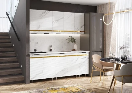 Фото для Кухня Милена 2,0м (Мрамор белый софт (Антарес)) МИФ