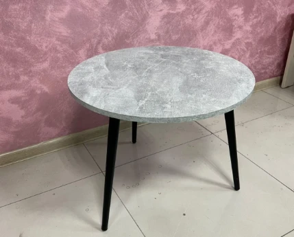 Фото для Стол журнальный Мальта ЛДСП (Черный матовый, Цемент) САН