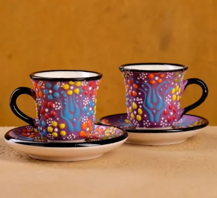 Фото для Кофейный набор 4 предмета "Рельеф сиреневый" 5204287