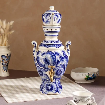 Фото для Чайный набор 2 предмета"Бабочки" керамический 4,0 л гжель 7295663