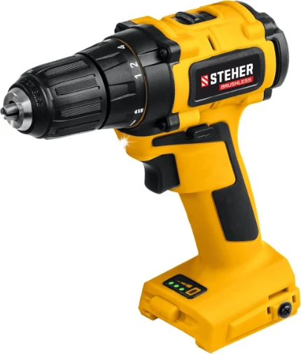 Фото для STEHER V1, 20 В, 45 Н·м, без АКБ, бесщеточная дрель-шуруповерт (CDB-200)