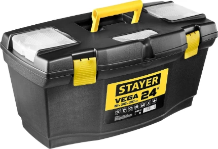 Фото для STAYER VEGA-24, 610 х 320 х 300 мм, (24″), пластиковый ящик для инструментов (38105-21)