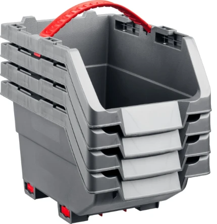Фото для KETER CLICK BIN, 4 шт, 1.3 л, 230 х 160 х 135 мм, набор лотков для хранения (38066-K4)