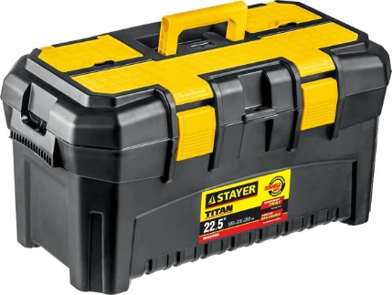 Фото для STAYER TITAN-22, 580 x 320 x 280 мм, (22″), пластиковый ящик для инструментов (38016-22)