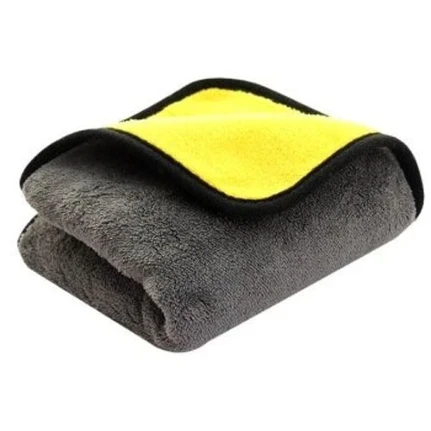 Фото для Салфетка KOLIBRIYA Nimbi-73 микрофибра супер-плотная для сушки, 40х40см, высокий ворс, желто-черн