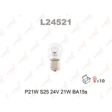 Фото для Лампа LYNXauto L24521 T20 P21W 24V BA15S HCV