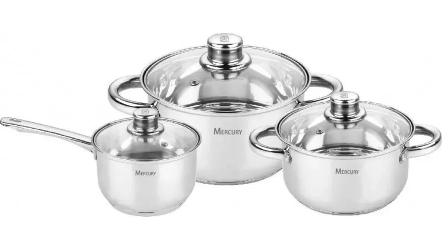 Набор посуды Mercury MC-6027 (4) 6 предметов (К) ПРОМО