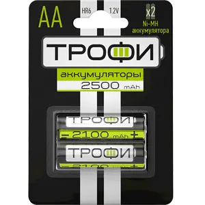 Батарейка Трофи HR6-2BL 2500 mAh (20/240/11520)