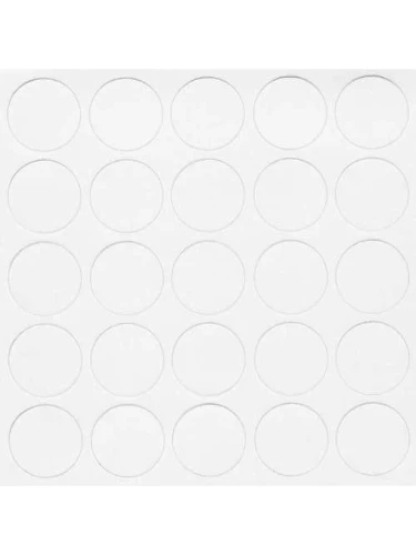 14.321 Заглушка самоклеящаяся d.14мм, по 25 штук на листе, цвет белый премиум (глянец)