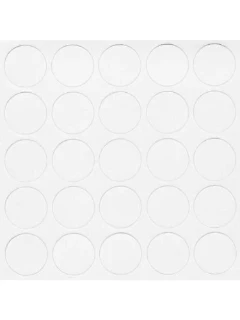 14.321 Заглушка самоклеящаяся d.14мм, по 25 штук на листе, цвет белый премиум (глянец)