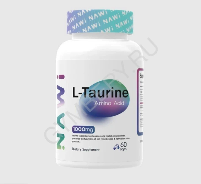 Фото для NAWI L-Taurine 1000mg 60 капс, шт, арт. 2602037