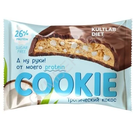 Фото для kultlab diet protein cookie, 40 гр (тропический кокос) шт, арт. 0105040