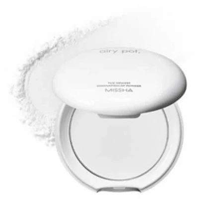 Фото для Missha Airy Pot Pressed Powder Translucent Матирующая компактная пудра (прозрачная), 5 г