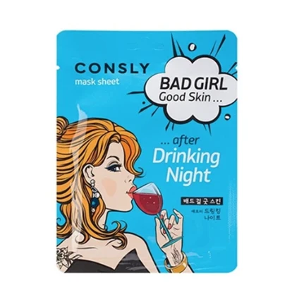 Фото для Тканевая маска для восстановления кожи после вечеринки [Consly] Bad Girl Good Skin After Drinking Night Mask Sheet