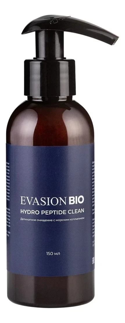 Фото для Evasion Гель для умывания на основе морского коллагена Bio Hydro peptide clean 150 ml