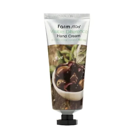 Фото для Крем для рук FarmStay Visible Difference Hand Cream Olive Питательный крем для комплексного ухода за кожей рук с экстрактом олив