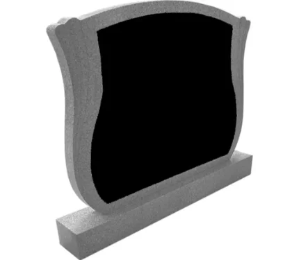 Фото для Памятник горизонтальный из светло-серого гранита со вставкой из черного гранита ГБА-3