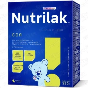 Фото для Смесь Nutrilak Premium Соя 350г с 0мес СЗМЖ