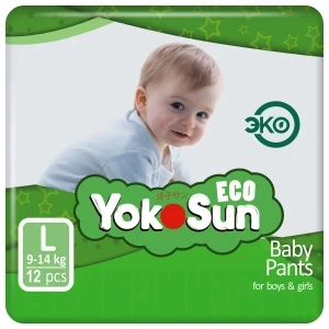 Фото для Подгузники-трусики YokoSun Eco L 9-14кг 12шт