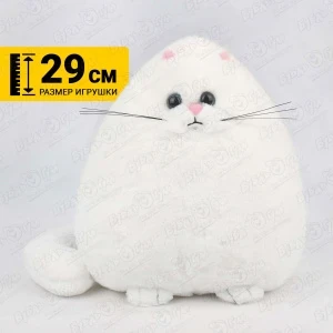 Фото для Игрушка мягкая Lanson Toys Кот Пуф белый 29см