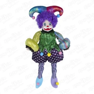 Фото для Игрушка мягкая Кукла клоун текстиль тянутся руки и ноги 65/95см