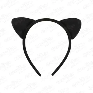 Ободок карнавальный Черный кот