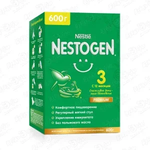 Смесь Nestle NESTOGEN PREMIUM 3 молочная 600г с 12мес БЗМЖ