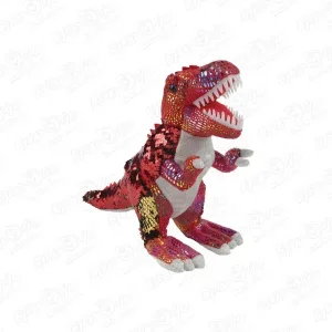 Фото для Игрушка мягконабивная Тиранозавр в пайетках 40см