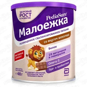 Фото для Напиток PediaSure Малоежка шоколад 400г с 1года