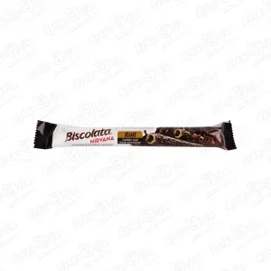 Фото для Трубочка вафельная Biscolata темный шоколад-печенье 27,5г