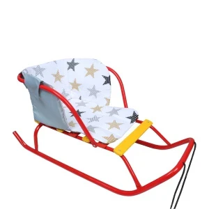 Фото для Сиденье-матрац для саней с принтом разноцветных звездочек белый