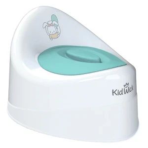 Фото для Горшок KidWick Ракушка с крышкой бело-бирюзовый