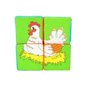 Фото для Набор мягких кубиков Курочка ряба 4шт