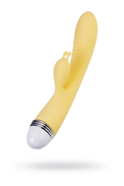 Фото для Вибратор с клиторальным стимулятором Flovetta by Toyfa Aster, силикон, желтый, 22 см