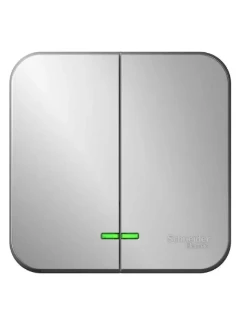 
Выключатель 2-кл. ОП Blanca 10А IP20 (сх. 5) 250В с подсветкой с изолир. пластиной алюм. SE BLNVA105