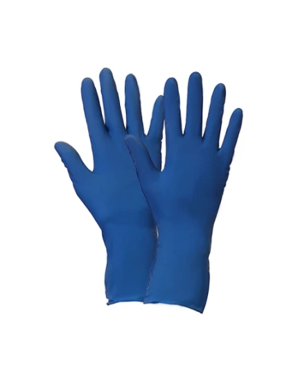 Фото для Перчатки однораз. Safeprotect ХайРиск (латексные неопудр. текст., 26гр, синие) (25пар)